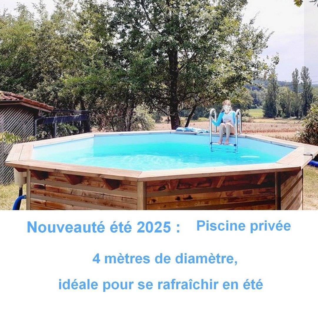 Chalet Cèdre - Piscine - Spa Jacuzzi privé : 32° à 36 ° en été in Peyrusse-Grande, Gers