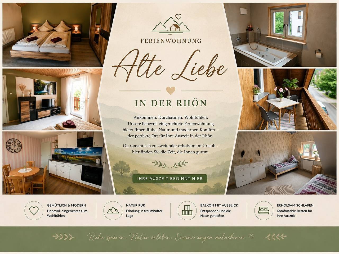 Ganze Wohnung, Apartment „Ferienappartment Alte Liebe“ mit Balkon in Poppenhausen, Rhön-Hessen