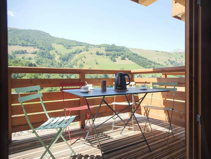 Chalet pour 4 personnes, avec balcon et vue dans Valmorel
