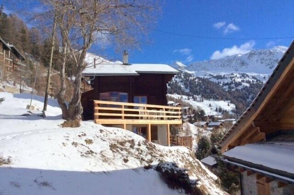 Aussen : 2-stöckige Wohnung in einem typischen Chalet in Chandolin, für 5 Personen, sehr schöne Terr in Chandolin, Anniviers