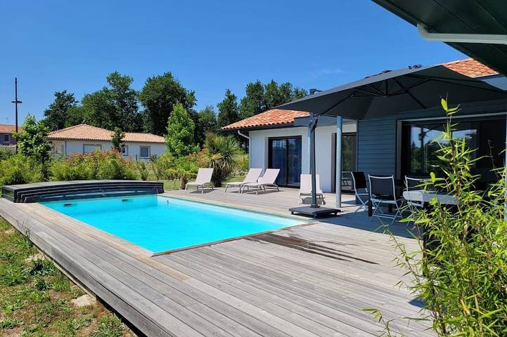 Location de vacances pour 8 personnes, avec terrasse ainsi que jacuzzi et jardin à Angresse - 4