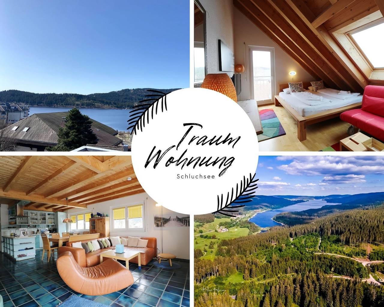 Ganze Ferienwohnung, Traumwohnung Schluchsee, 2 Schlafzimmer, Blick zum See in Schluchsee Ort, Schluchsee