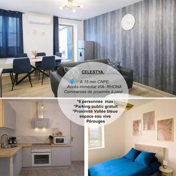 Gîte pour 6 personnes, avec terrasse à Sault-Brénaz