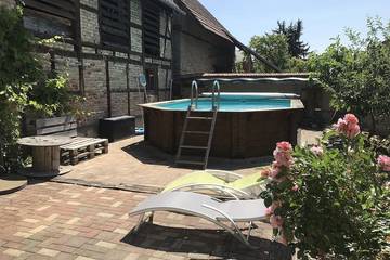 Gîte pour 6 personnes, avec jardin ainsi que piscine et terrasse à Ohnenheim