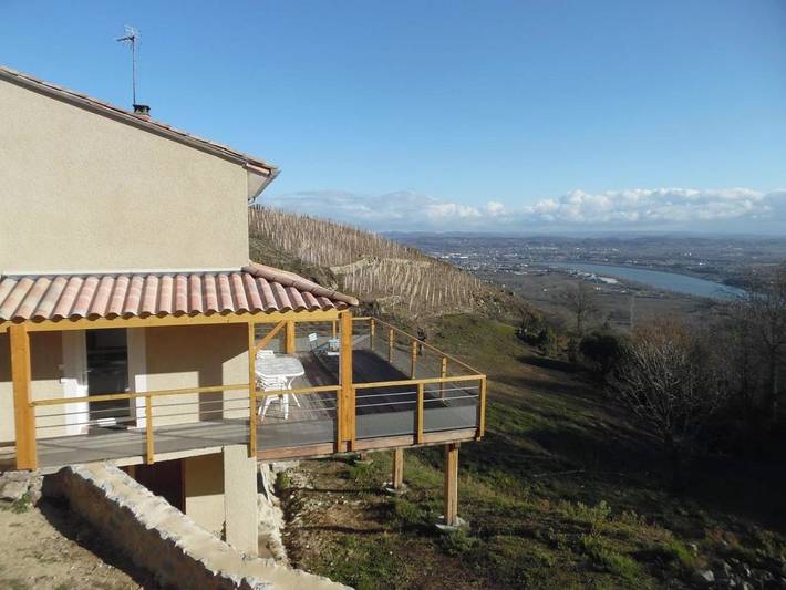 Maison de vacances pour 4 personnes, avec vue et jardin