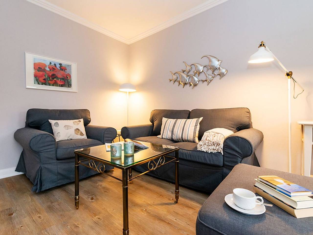 Ganze Ferienwohnung, Austernperle - 3-Zimmer-Ferienwohnung im Eg für max. 3 Personen mit Terrasse & Strandkorb. in Wenningstedt, Sylt