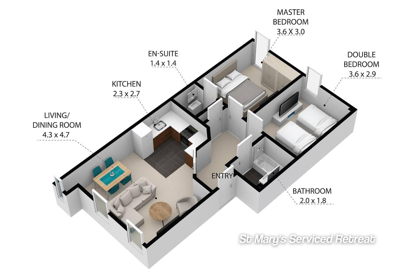 Geheel appartement, 30  Monthly Discount  Long-Stay  St Mary s Retreat in Huntingdon, Cambridgeshire