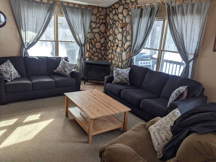 Log cabin for 8 people, with garden and terrace in Michigan