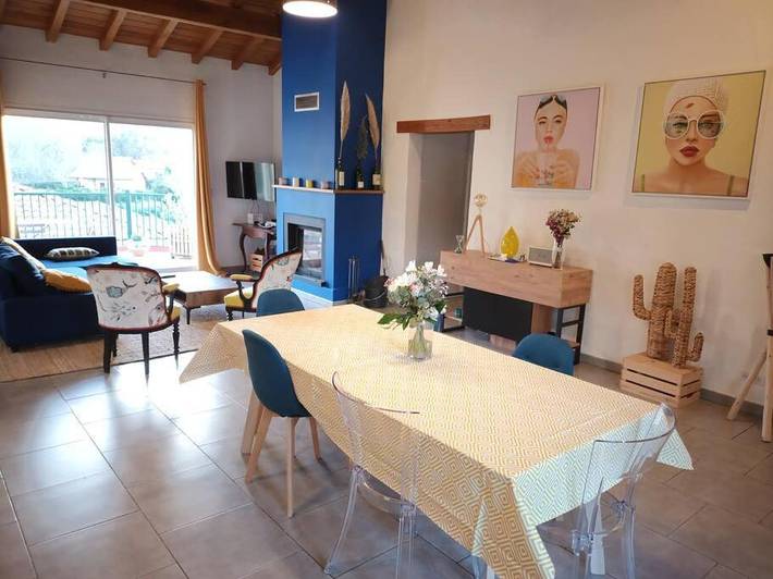 Maison de vacances pour 10 personnes, avec jardin ainsi que vue et terrasse
