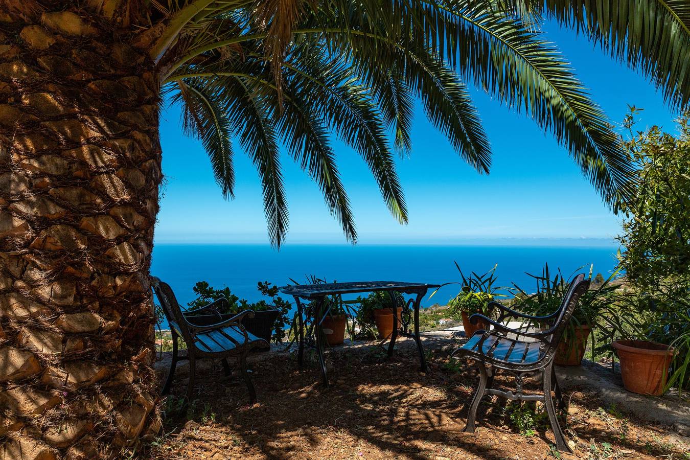 Villa met zeezicht in Tijarafe, privézwembad. in Tijarafe, La Palma Noord