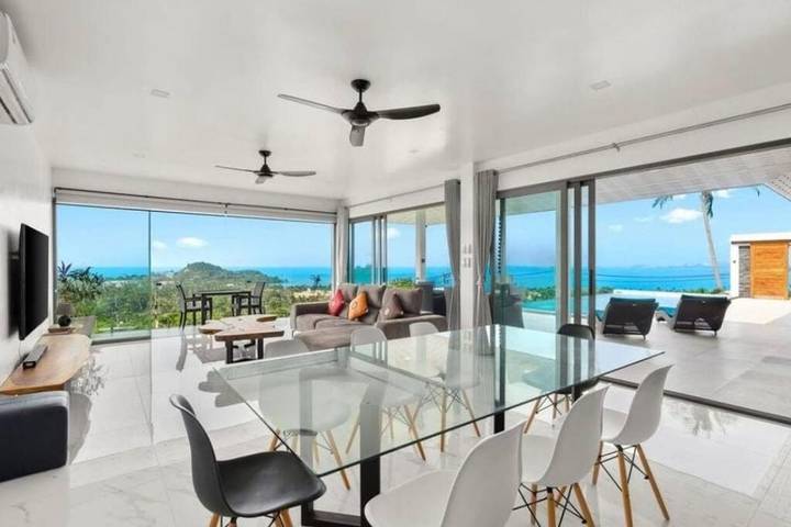 Casa de vacaciones para 6 personas, con jardín además de piscina y vistas en Koh Samui