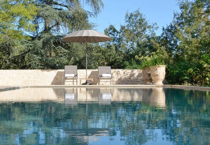 Location de vacances pour 4 personnes, avec piscine et vue ainsi que jardin et sauna, animaux acceptés à Auriac-du-Périgord - 4
