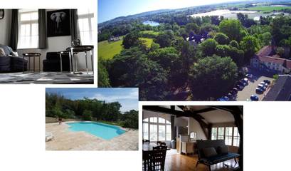 Maison d’hôte pour 11 personnes, avec piscine ainsi que jardin et vue à Clairac (Lot-et-Garonne)