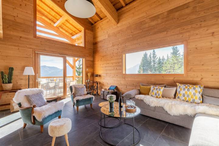 Gîte pour 15 personnes, avec Balcon ainsi que Terrasse et Jardin à Manigod - 2