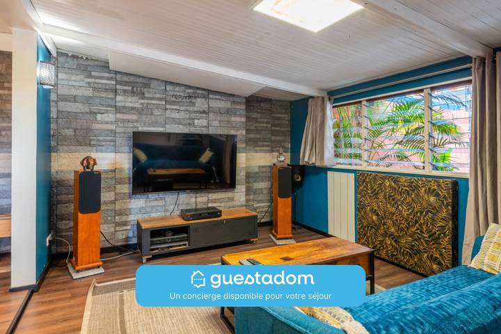 Maison de vacances pour 6 personnes, avec jardin ainsi que jacuzzi et balcon, adapté aux familles sur l' Île de la Réunion