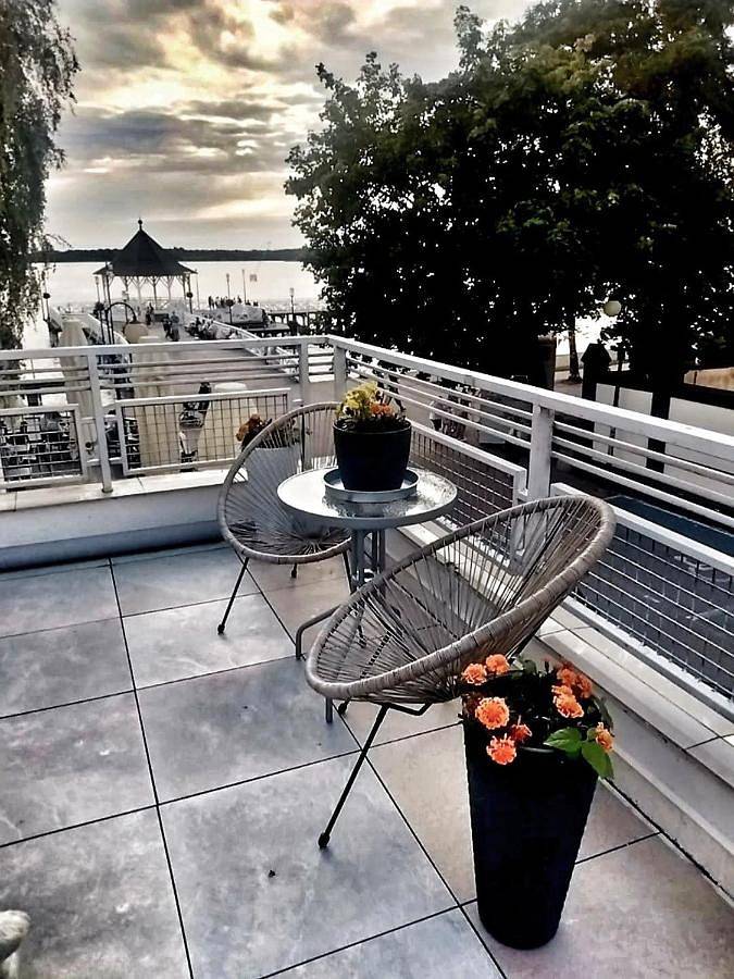 Apartament wakacyjny dla 3 osób, z Balkon i Taras oraz Widok i Widok na jezioro w Ostróda
