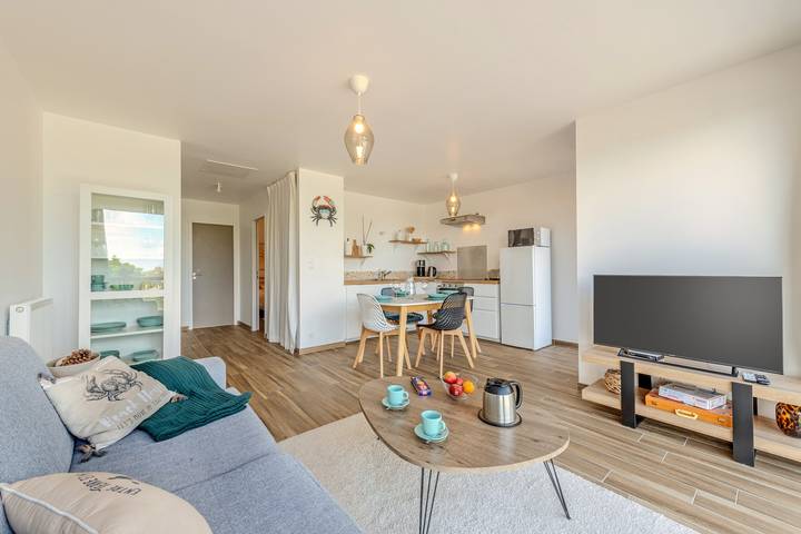 Appartement entier, Appartement 'Les Terrasses De La Palud' avec vue sur mer et terrasse privée in Landéda, Région de Brest
