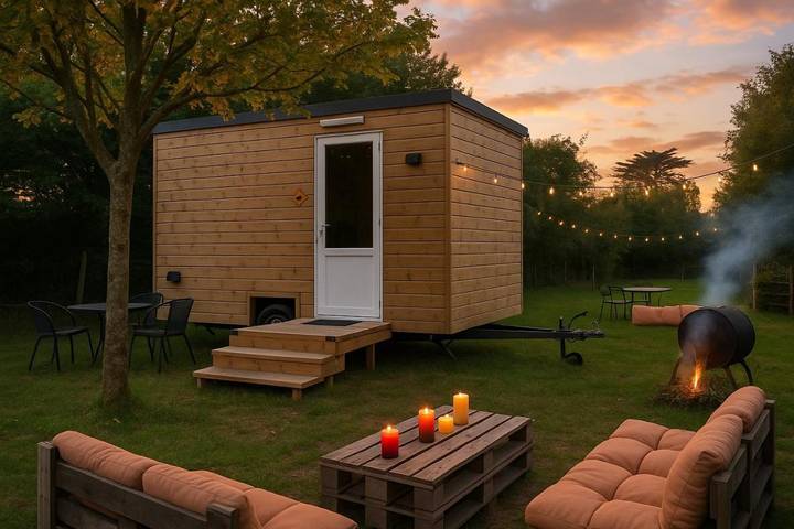 Tente pour 2 personnes, avec Terrasse ainsi que Jardin et Vue