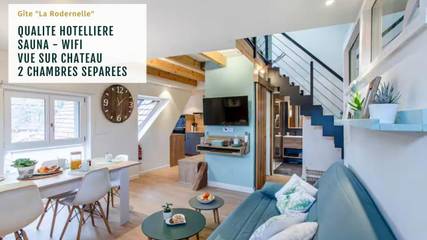 Gîte pour 6 personnes, avec terrasse ainsi que vue et sauna à Rodern