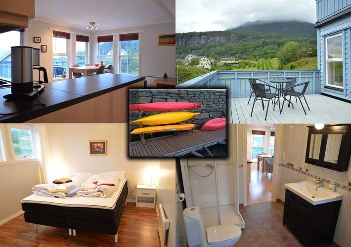 Ferienwohnung für 4 Personen, mit Ausblick und Terrasse in Jondal