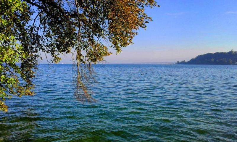 Ferienwohnung für 4 Personen, mit Ausblick und Garten sowie Seeblick in Nonnenhorn