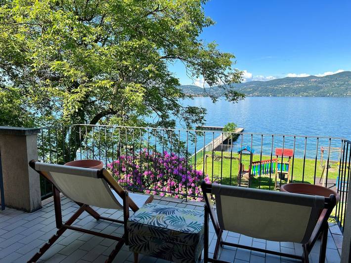Ferienwohnung für 7 Personen, mit Balkon und Terrasse sowie Garten und Seeblick
