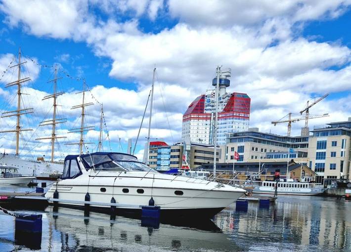 Boot für 4 Personen, mit Seeblick und Ausblick sowie Terrasse, mit Haustier in Schweden