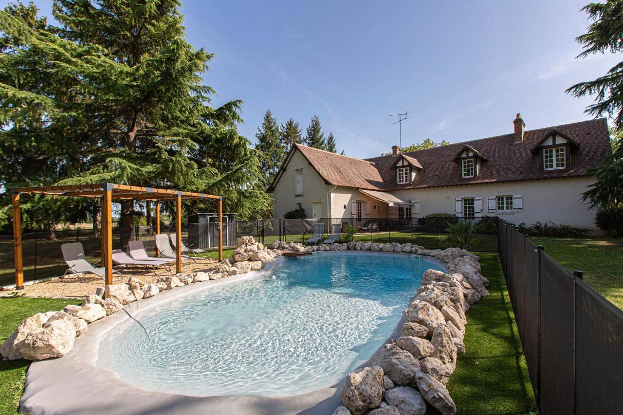 Le Domaine de Baracas 4 étoiles - Le Grand et le Petit Gîte - piscine-Spa-billard-baby-foot-cheminée - 18 personnes in Huisseau-sur-Mauves, Vallée de la Loire