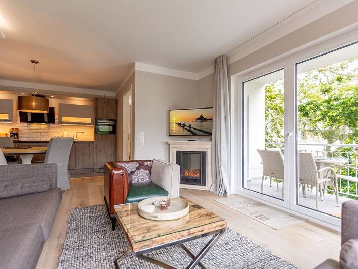 Ferienwohnung für 4 Personen, mit Balkon und Terrasse sowie Sauna auf Usedom