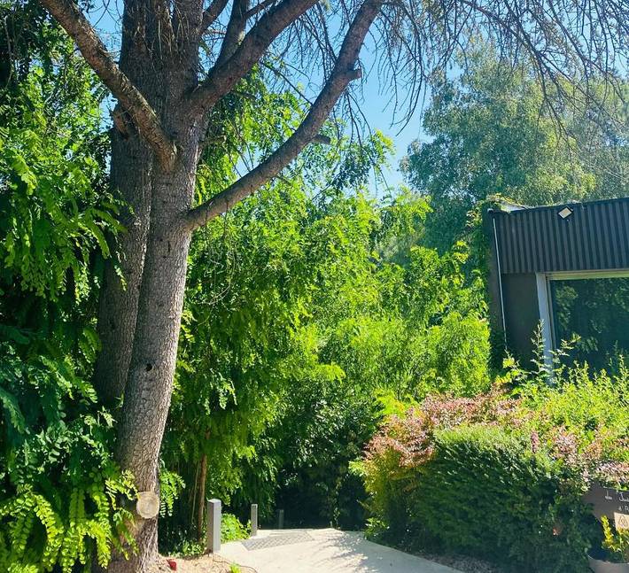 Appartement de vacances pour 5 personnes, avec Terrasse ainsi que Jardin et Vue
