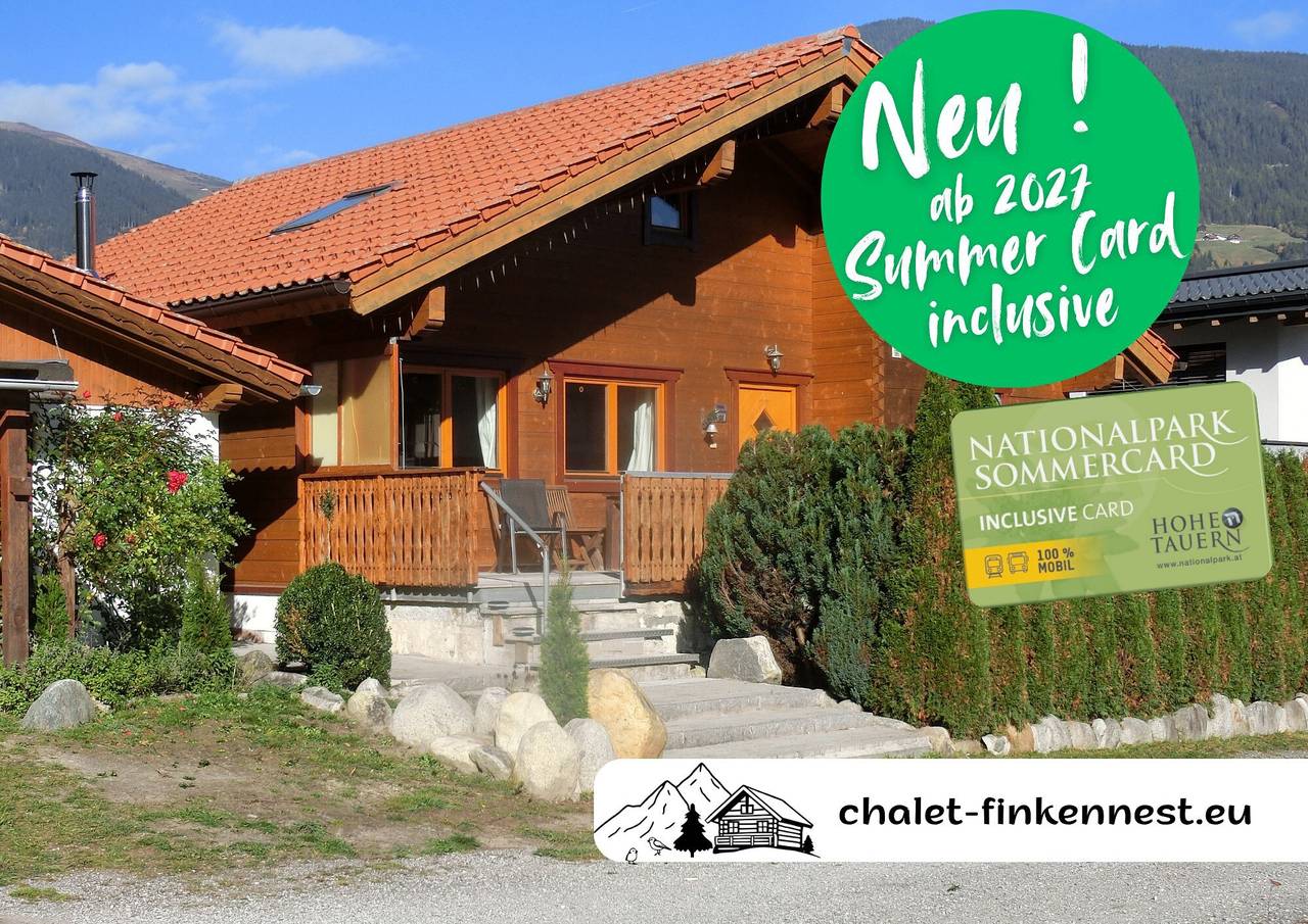 Ferienhaus 'Chalet Finkennest' mit Bergblick, privater Terrasse und traumhaft ruhige Lage in Hohe Tauern, Neukirchen am Großvenediger