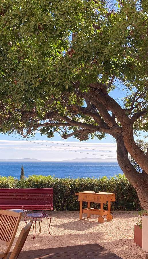 Chambre d’hôte pour 2 personnes, avec Terrasse ainsi que Jardin et Vue à Rayol-Canadel-sur-Mer