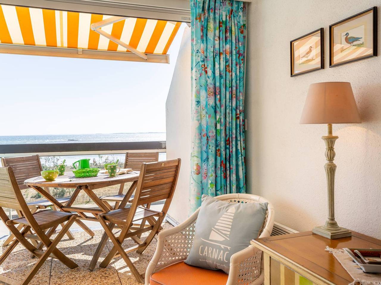 Ganze Wohnung, Carnac: Duplex-Wohnung 2 Zimmer+Zwischengeschoss, Terrasse Meerblick in Carnac Plage, Carnac