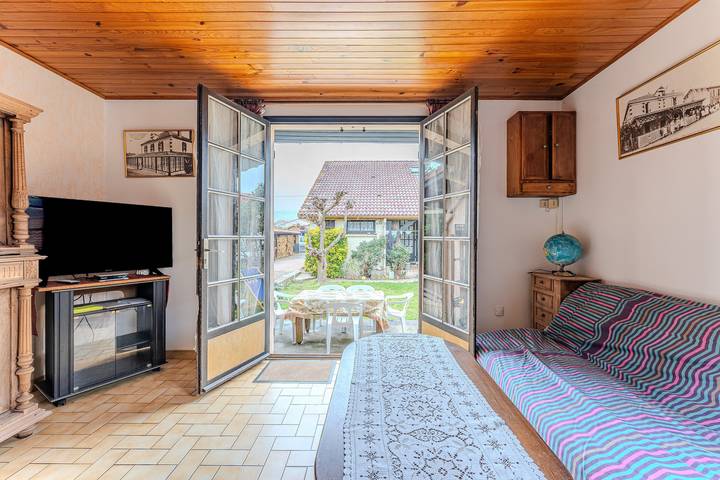 Ferienhaus 'Blanche Neige Mimizan' mit privater Terrasse und Gemeinschaftsgarten in Mimizan Plage, Mimizan