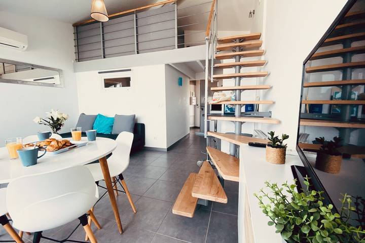 Appartement entier, Duplex vue mer avec accès plage – Le Grau-du-Roi in Le Grau-du-Roi, Côte d'Améthyste