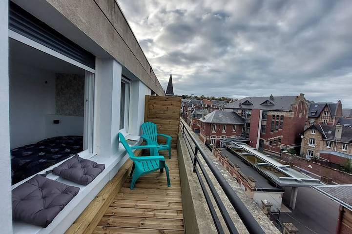 Appartement de vacances pour 7 personnes, avec balcon à Dieppe