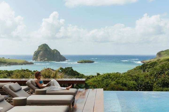 Pousadas para 4 pessoas, com jardim e piscina e ainda sauna and vista em Fernando de Noronha