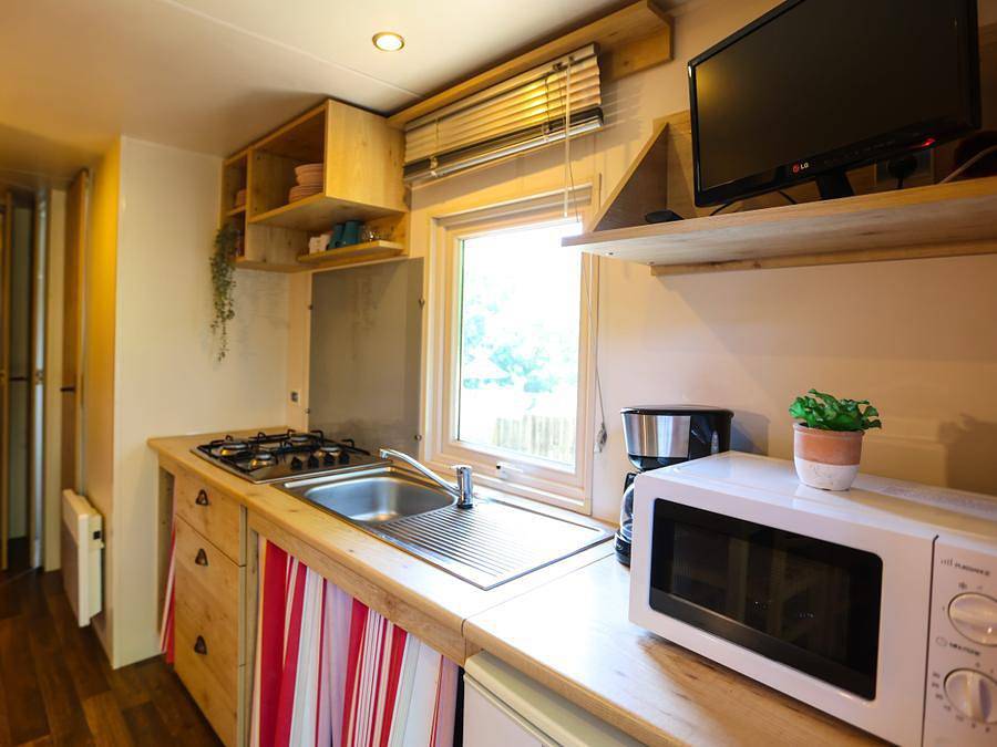 Camping Ushuaïa Village Les Cruses - Unterkunft 4 personen - Wohnwagen in Ribes, Parc naturel régional des Monts d'Ardèche