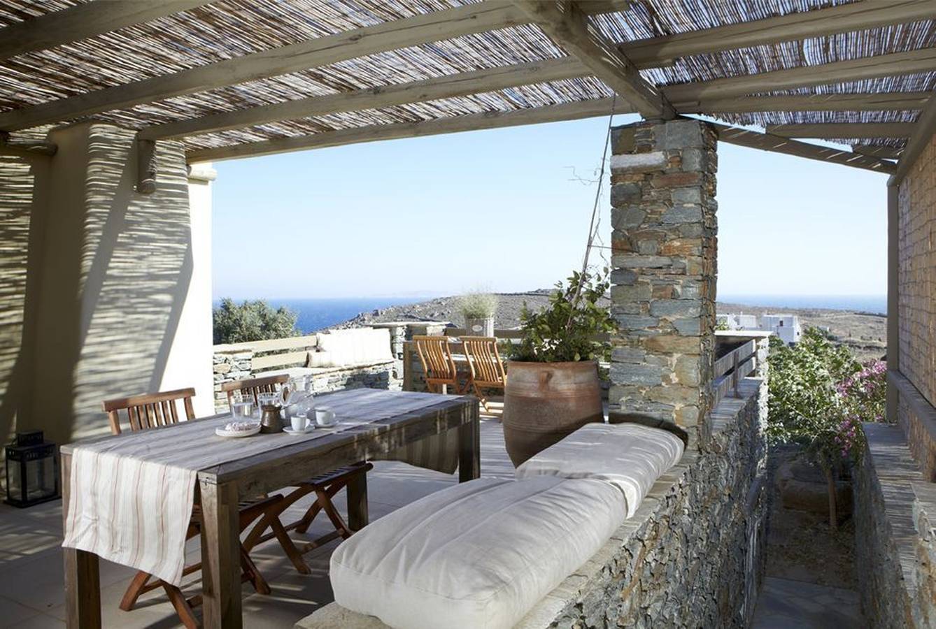 Villa Theralis, Divine Sea Views, Furnished Terrace, Tinos in Tinos