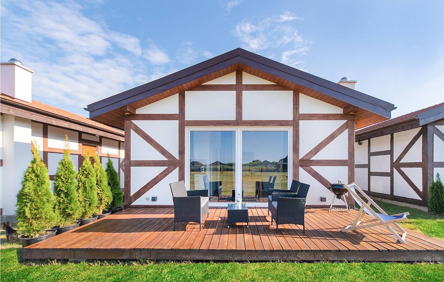 Ferienhaus für 5 Personen mit Terrasse in Powiat Sławieński