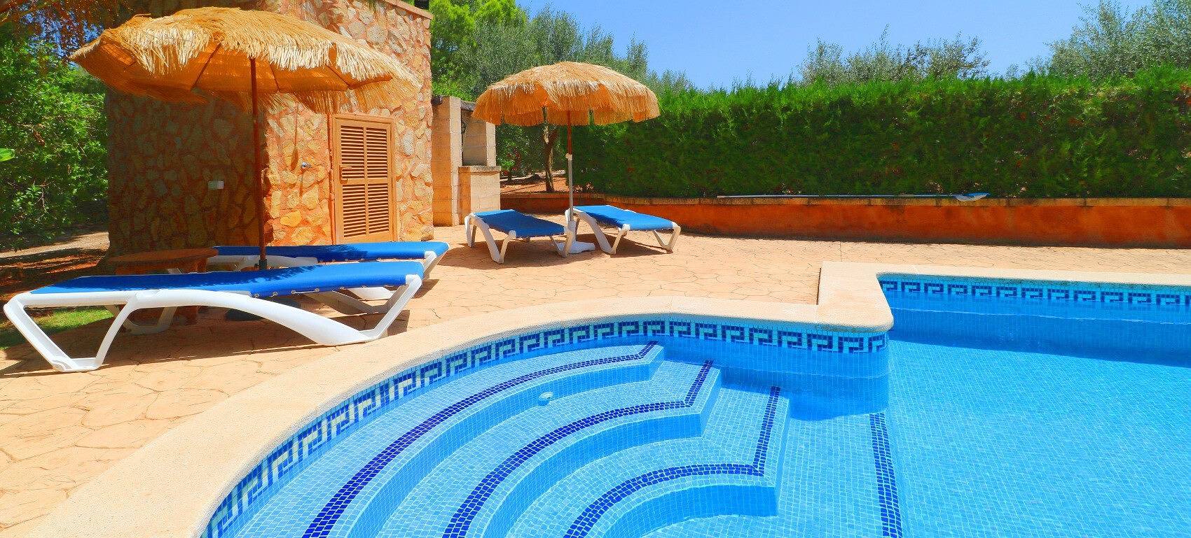 Ferienhaus "Can Crestall" mit Garten, Pool, Terrasse, Wlan und Klimaanlage in Campos, Mallorca Süden