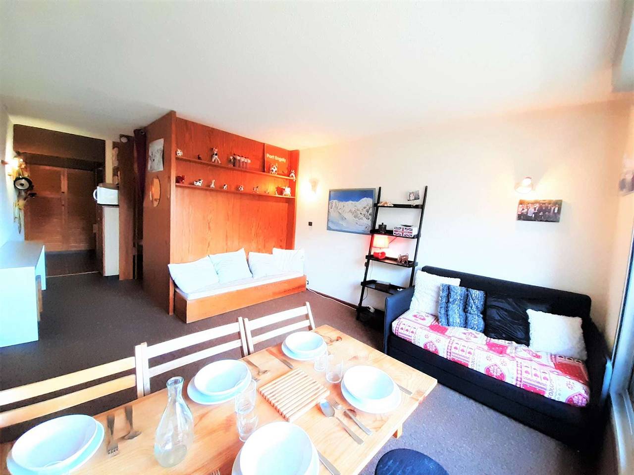 Ganzes Studio, Studio Kabine 6 Personen - Aragnouet, Piau-Engaly: Komfort mit Tv, Küche, Skiraum in Piau-Engaly, Aragnouet