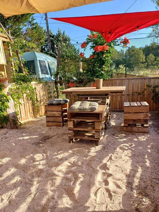 Tente pour 3 personnes, avec Terrasse ainsi que Jardin et Vue