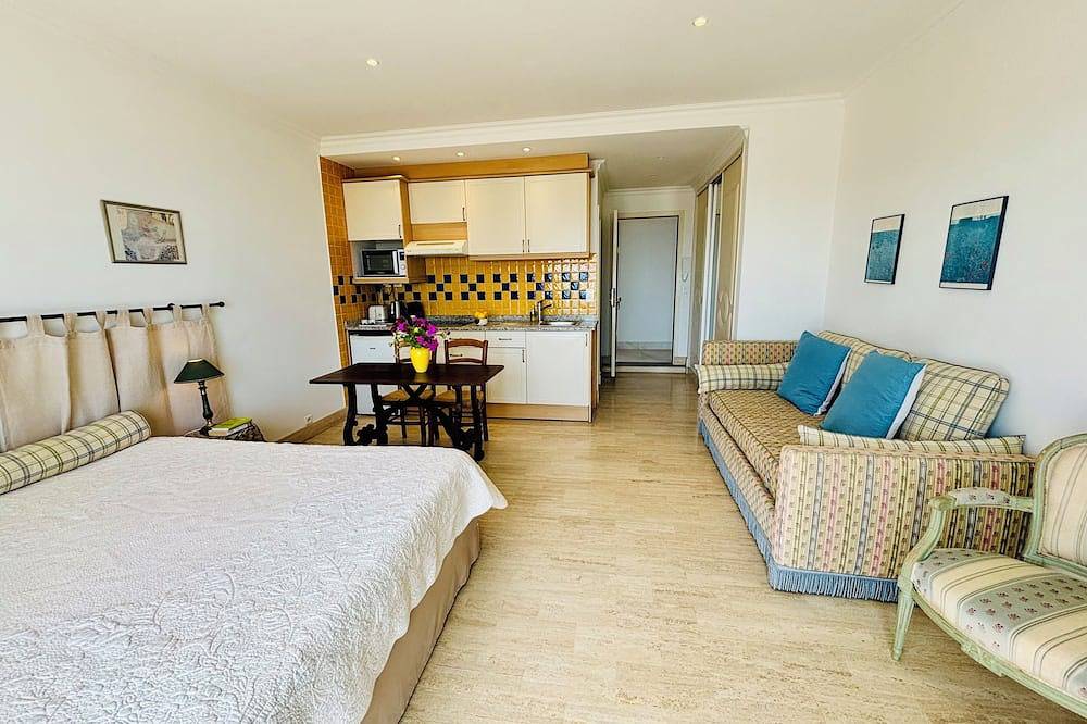 Entire apartment, Breathtaking view of Cap-Ferrat and the sea, studio with balcony and parking, A/C in Villefranche-sur-Mer, Nice region