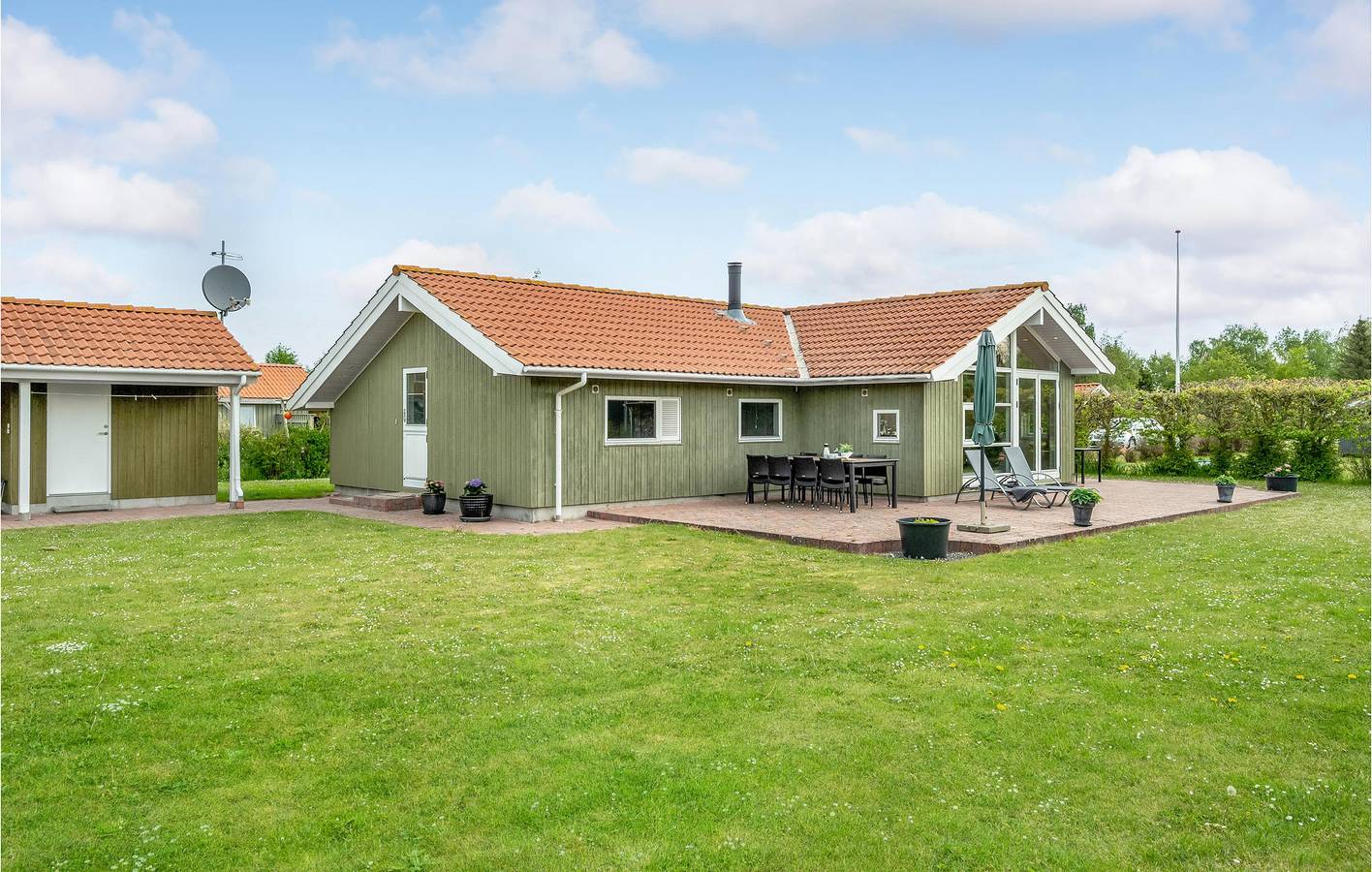 Vacation house for 8 people with yard in Slagelse Region