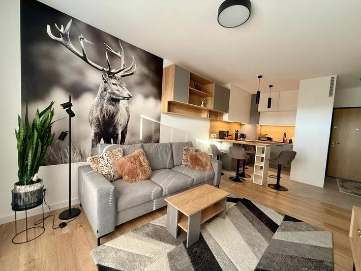 Apartament wakacyjny dla 4 osób, z balkon w Nowy Dwór Mazowiecki