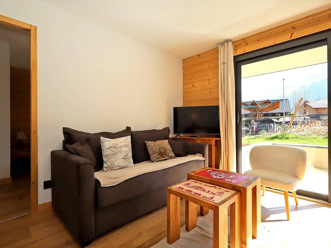 Appartement entier, Appartement 3P 6 pers Les Houches, vue Mont-Blanc, terrasse in Les Houches, Massif du Mont-Blanc