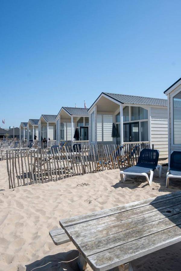 Strandhuisjes De Watering in Katwijk, Niederländische Nordsee