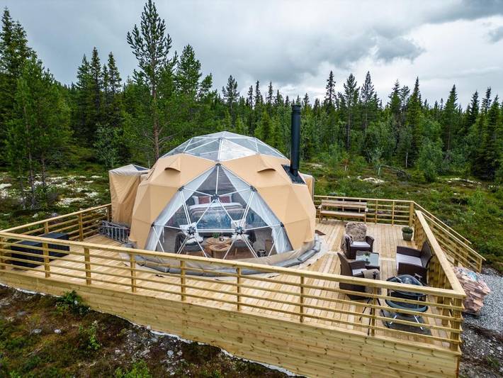 Telt for 2 personer, med Terrasse og Utsikt i Oppland