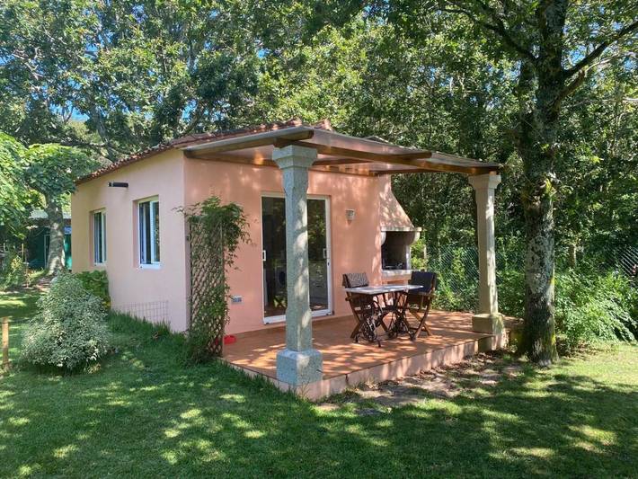 Apartamento para 4 personas, con vistas y jardín en La Guardia